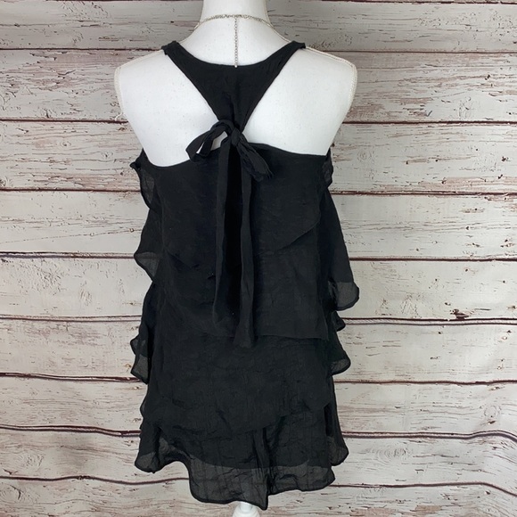 Black Ruffle Dress Size Small - Picture 4 of 9